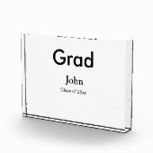 grad boy add nameおめでとう日付年文字 フォトブロック (右)