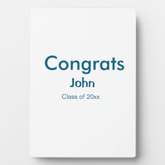 grad boy add nameおめでとう日付年文字 フォトプラーク (正面)