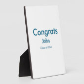 grad boy add nameおめでとう日付年文字 フォトプラーク (側面)