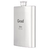 grad boy add nameおめでとう日付年文字 フラスク (左)