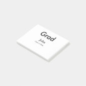 grad boy add nameおめでとう日付年文字 ポストイット (アングル)