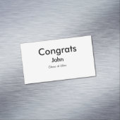 grad boy add nameおめでとう日付年文字 マグネット名刺 (インサイチュ)