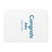 grad boy add nameおめでとう日付年文字 マグネット (横)