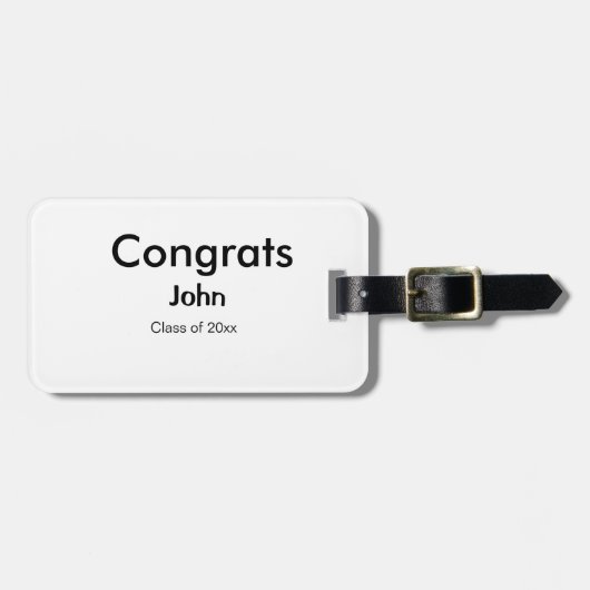 grad boy add nameおめでとう日付年文字 ラゲッジタグ (正面横)