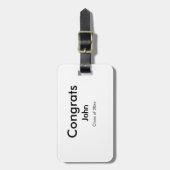 grad boy add nameおめでとう日付年文字 ラゲッジタグ (正面縦)