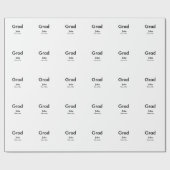 grad boy add nameおめでとう日付年文字 ラッピングペーパー (フラット)