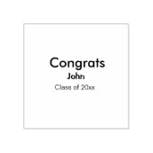 grad boy add nameおめでとう日付年文字 ラバースタンプ (インプリント)