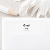 grad boy add nameおめでとう日付年文字 ラベル (インサイチュ)