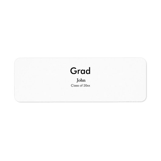 grad boy add nameおめでとう日付年文字 ラベル (正面)