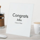 grad boy add nameおめでとう日付年文字 台座サイン (インサイチュ)