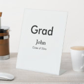 grad boy add nameおめでとう日付年文字 台座サイン (インサイチュ)