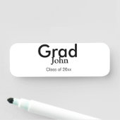 grad boy add nameおめでとう日付年文字 名札 (インサイチュ)