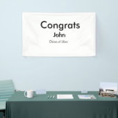 grad boy add nameおめでとう日付年文字 横断幕 (トレードショー)