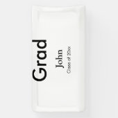 grad boy add nameおめでとう日付年文字 横断幕 (縦)