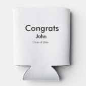 grad boy add nameおめでとう日付年文字 缶クーラー (裏面)