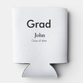 grad boy add nameおめでとう日付年文字 缶クーラー (裏面)