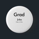 grad boy add nameおめでとう日付年文字 缶バッジ<br><div class="desc">デザイン</div>