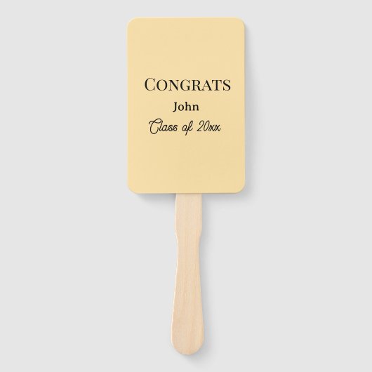 grad boy add name congrats date year text ハンドファン (正面)