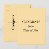 grad boy add name congrats date year text ポストカード (正面/裏面)