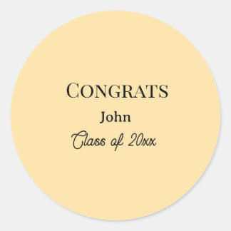 grad boy add name congrats date year text ラウンドシール