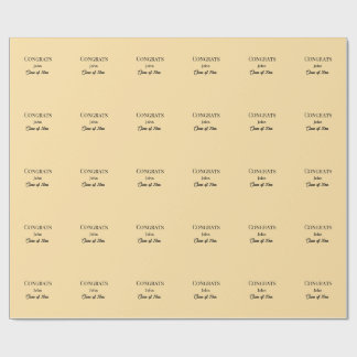 grad boy add name congrats date year text ラッピングペーパー