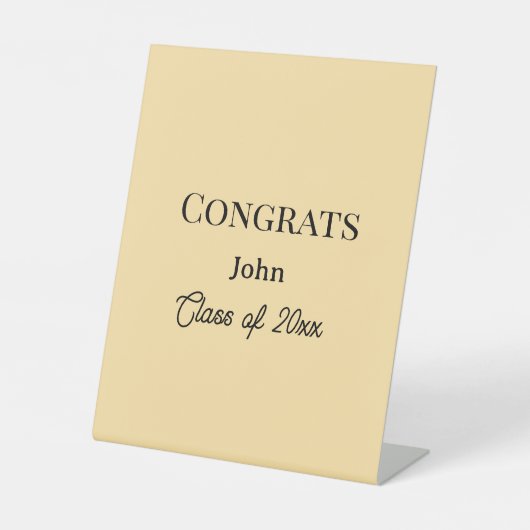grad boy add name congrats date year text 台座サイン (正面)