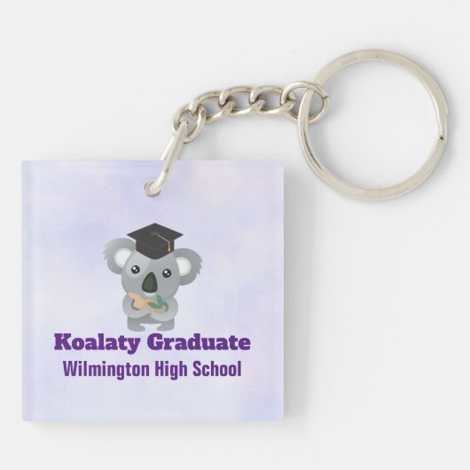 Grad CapのKoalaty大学院生Pun Koala キーホルダー (裏面)
