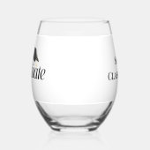 Grad Capクラスパーソナライズされたの大学院生 ステムなしワイングラス (左)