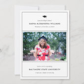 Grad Capフォトコンボの発表と招待状 案内状 (正面)