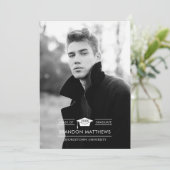 Grad Cap写真卒業のお知らせ 案内状 (スタンド正面)