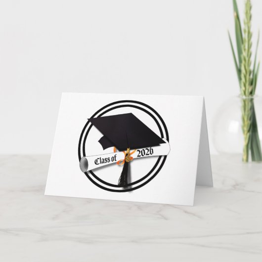 Grad Cap Class of 2026 Graduation カード (正面)