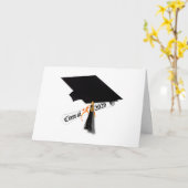 Grad Cap Class of 2026 Graduation カード (黄色い花)