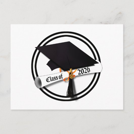 Grad Cap Class of 2026 Graduation ポストカード (正面)