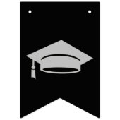 Grad Cap & Tassel, Diploma in Silver,金ゴールド&ブラック バンティングフラッグ (第1の旗)