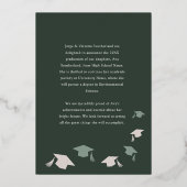 Grad Cap Tessel写真卒業フォイル発表 箔招待状 (裏面)