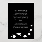 Grad Cap Tessel写真卒業フォイル発表 箔招待状 (裏面)