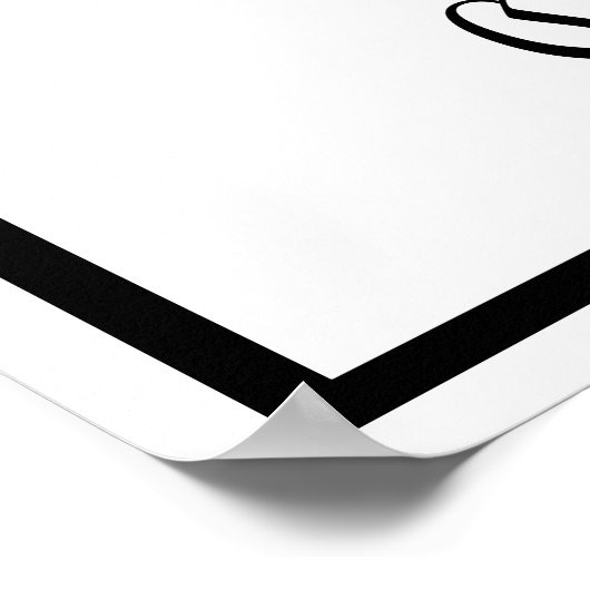 Grad Cap Tilt w/ School Colors ポスター (角)