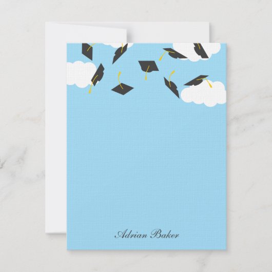 Grad Capsの卒業サンキューカード サンキューカード (正面)