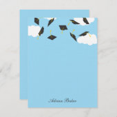 Grad Capsの卒業サンキューカード サンキューカード (正面/裏面)