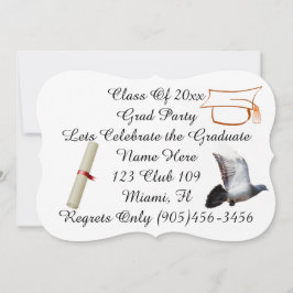 Grad Class ファンシー Doves Peace Personalize Name 招待状