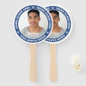 Grad Class 20XX卒業式モダンカスタム写真 ハンドファン (正面&裏面)