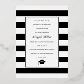 GRAD Class of 2025写真卒業のお知らせ 箔招待状 (裏面)