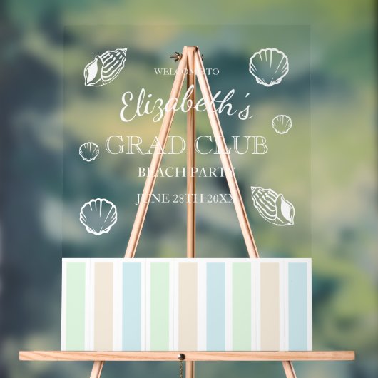 Grad Club Beach Party アクリルサイン (ニュートラル)