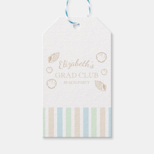 Grad Club Beach Party ギフトタグ (正面)