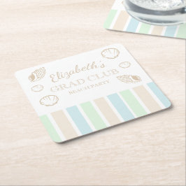 Grad Club Beach Party スクエアペーパーコースター