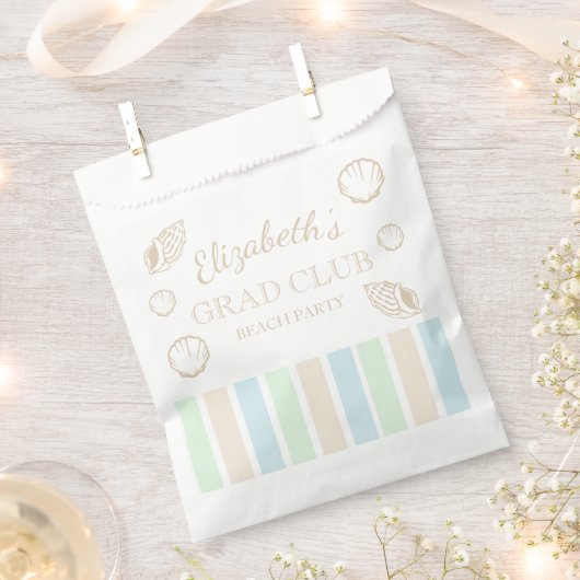Grad Club Beach Party フェイバーバッグ (クリップ留めされた状態)