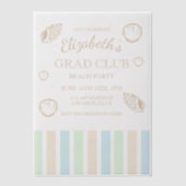 Grad Club Beach Party ベラム紙招待状 (正面)