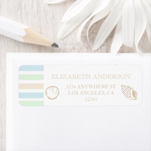Grad Club Beach Party Return Address ラベル (インサイチュ)