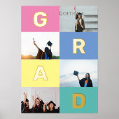 GRAD COLOR BLOCKSフォト数々のグラデーションN 箔ポスター (正面)