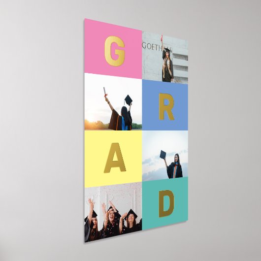 GRAD COLOR BLOCKSフォト数々のグラデーションN 箔ポスター (レイダウン)